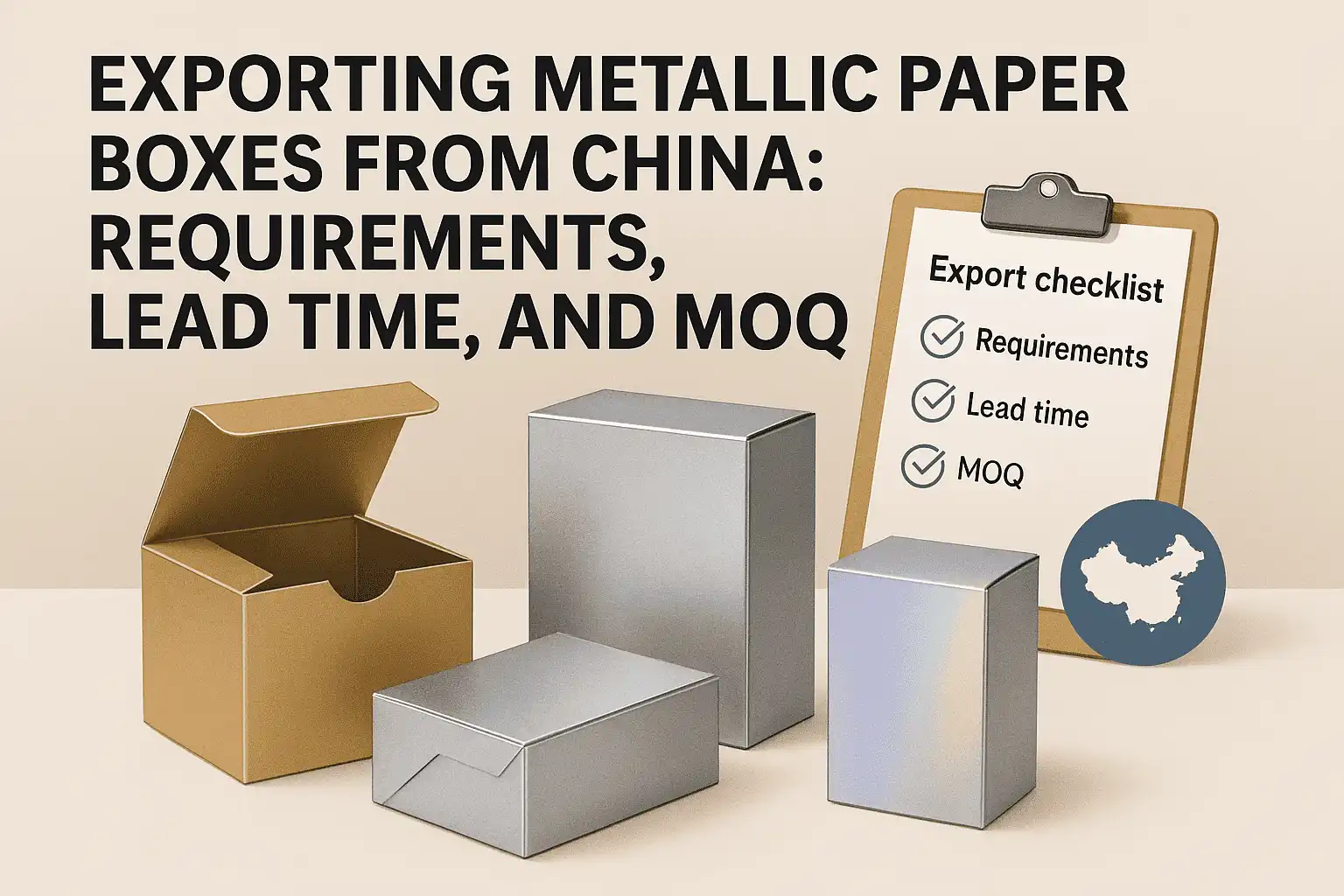 Exporting Metallic Paper Boxes from China: Requirements, Lead Time, and MOQ